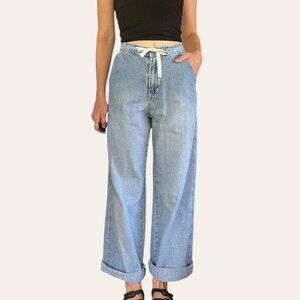 Maurice's 90s vintage baggy drawstring straight leg boyfriend jeans